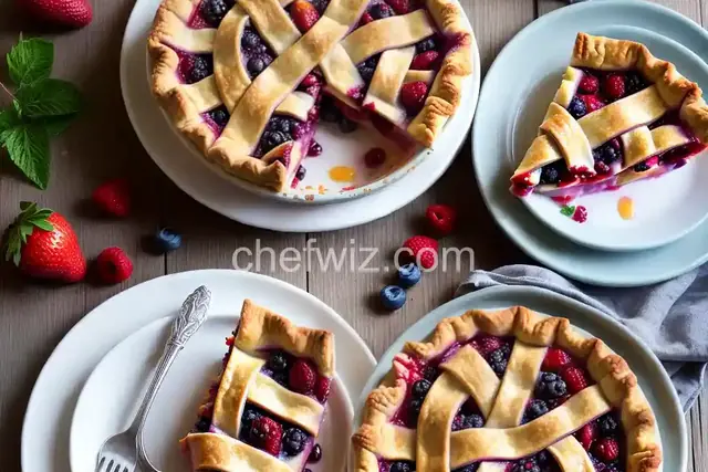 Summer is Here Triple Berry Peach Pie
