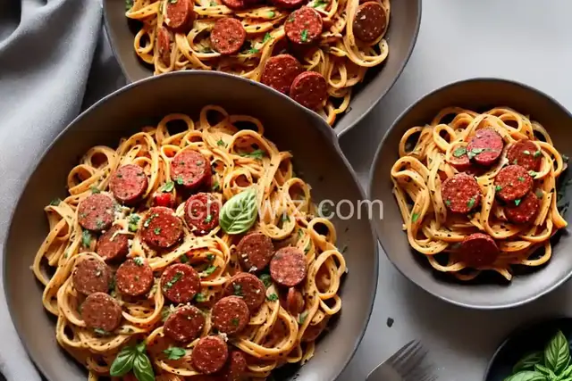 Sun-Dried Tomato & Sausage Pasta