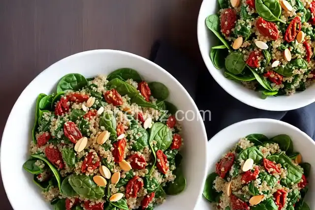Sun-Dried Tomato, Spinach and Quinoa Salad