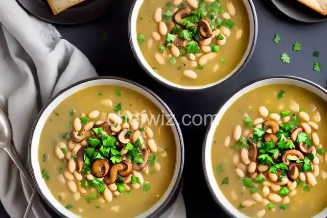 Sunny's Easy White Bean and Mushroom Soup