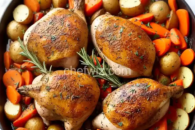 Sunny's Roasted Rosemary and Thyme Chicken, Carrots and Potatoes