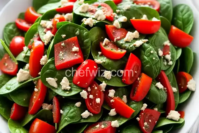 Super Easy Spinach and Red Pepper Salad