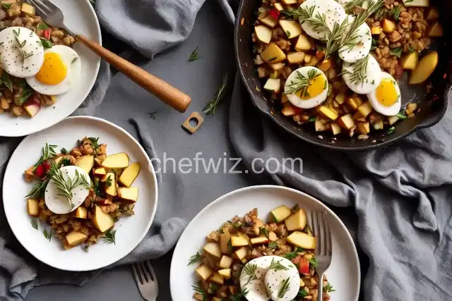 Sweet Breakfast Hash with Apple and Rosemary