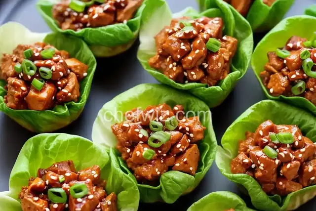 Sweet Chili Chicken Lettuce Cups