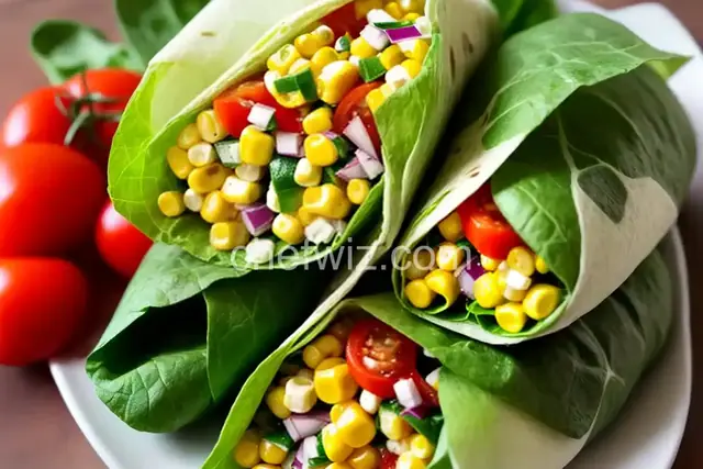 Sweet Corn Salad Wraps
