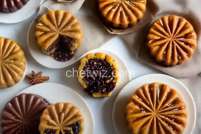 Sweet Mooncakes With Spiced Walnut and Red Bean Filling Recipe