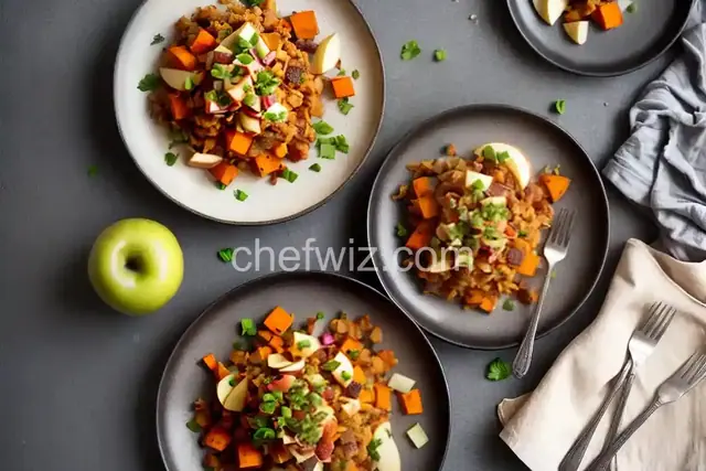 Sweet Potato, Bacon and Apple Hash