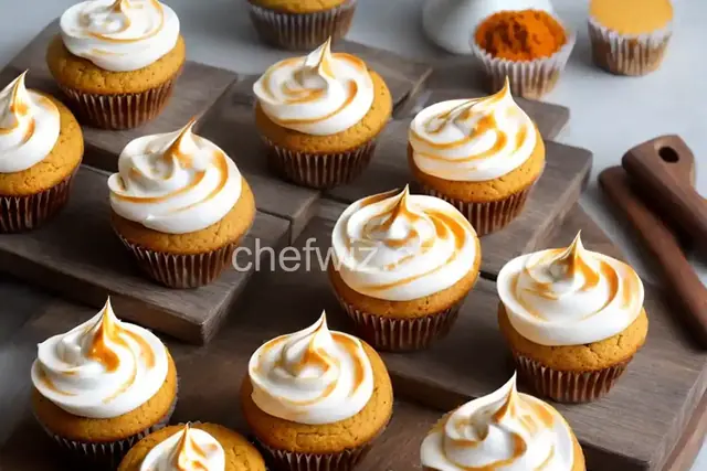 Sweet Potato Cupcakes with Toasted Marshmallow Frosting
