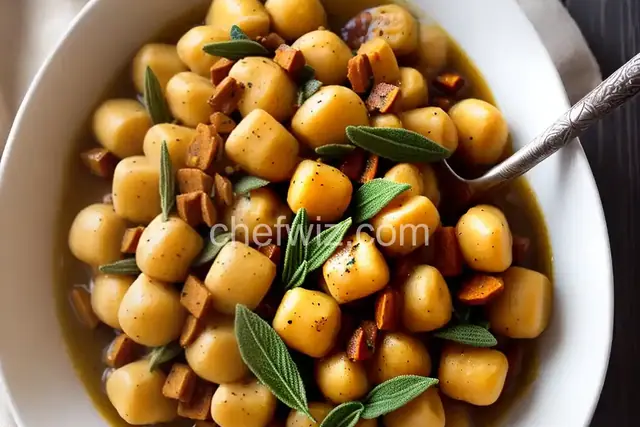 Sweet Potato Gnocchi with Maple Cinnamon Sage Brown Butter