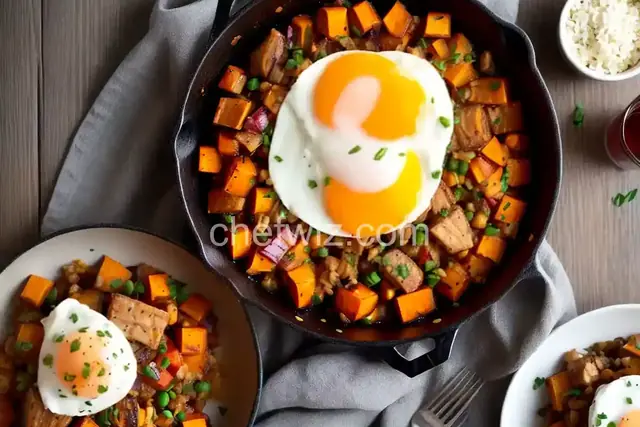 Sweet Potato-Pork Belly Hash