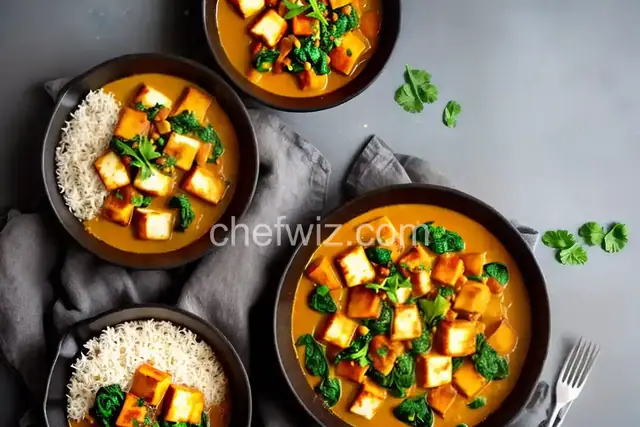 Sweet Potato, Spinach, and Halloumi Curry
