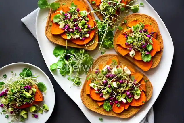 Sweet Potato Toast with Avocado and Sprouts