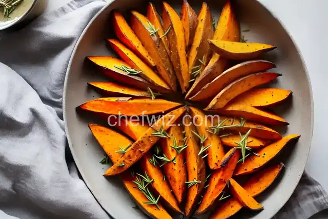 Sweet Potato Wedges with Rosemary-Orange Brown Butter