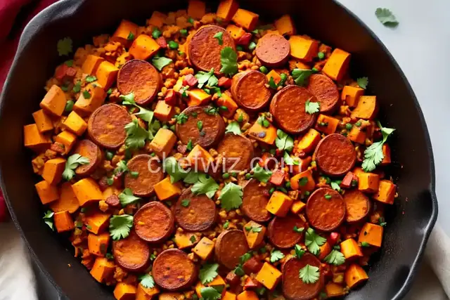 Sweet Potato and Chorizo Hash