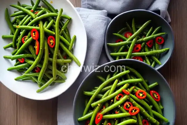 Sweet and Hot Quick Pickled Green Beans