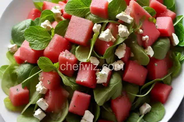 Sweet and Peppery Watermelon Salad