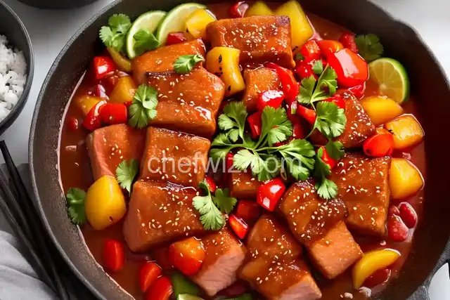 Sweet and Sour Ahi Belly