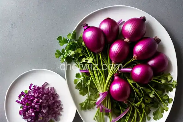 Sweet and Sour Flowering Red Onions