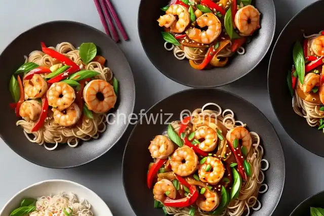 Sweet and Sour Shrimp-and-Noodle Stir-Fry