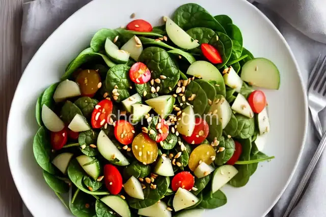 Sweet and Sour Spinach Jicama Salad