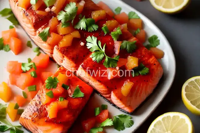 Sweet and Spicy Salmon with Grapefruit Salsa