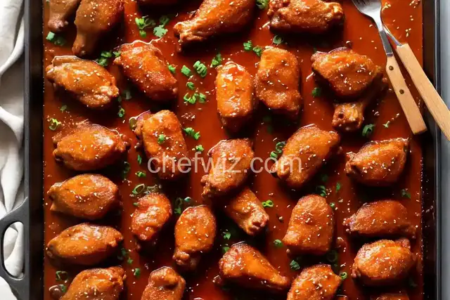 Sweet and Spicy Sticky Wings
