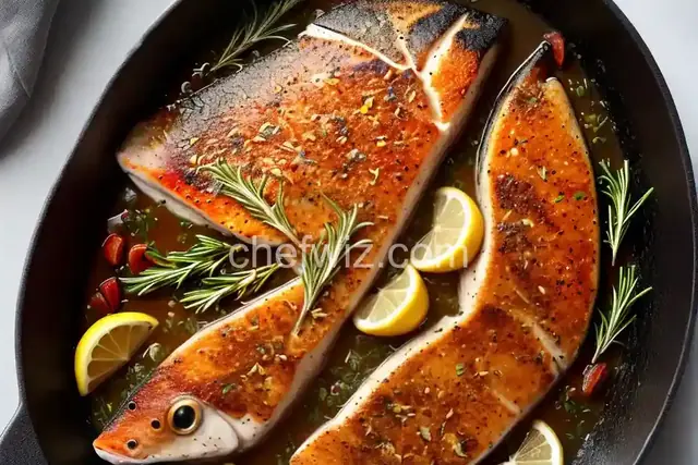 Swordfish Marinated in Lemon, Rosemary and Garlic