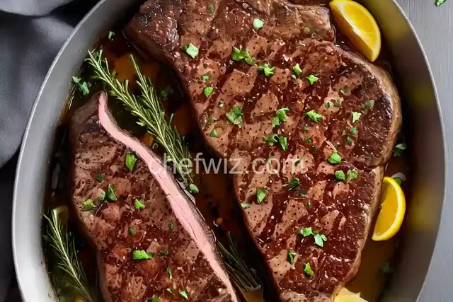 T-Bone Steak with Thyme and Garlic Butter