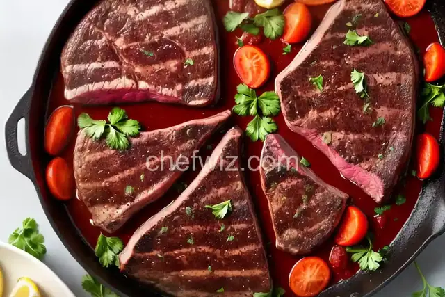 T-Bone Steaks With Red Wine Sauce