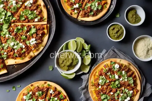Taco Pizza al Pastor with Tomatillo Salsa