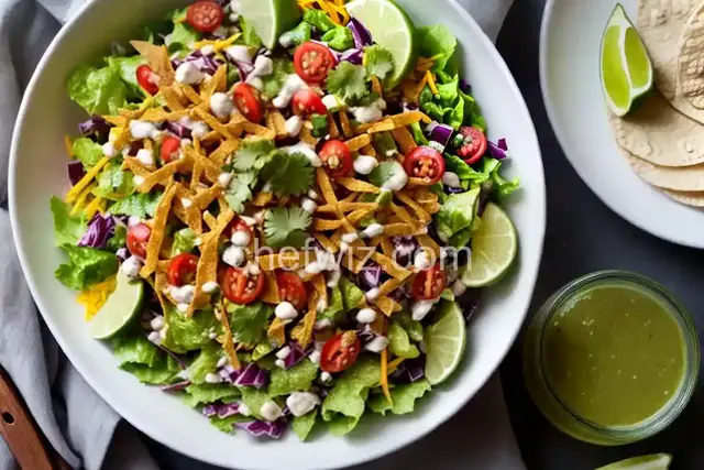 Taco Salad with Lime Vinegar Dressing