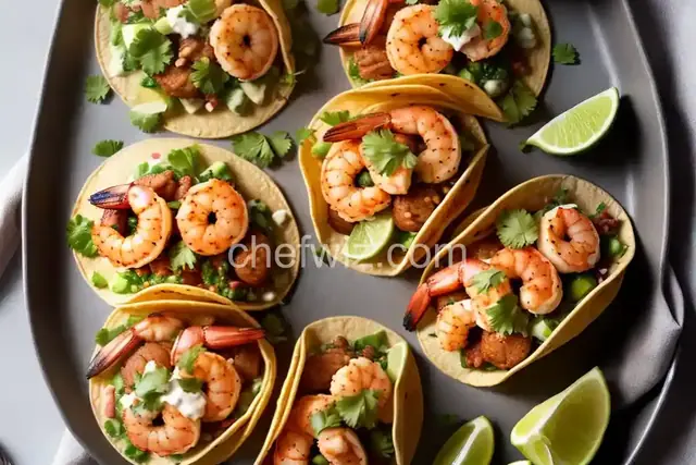 Tacos de Gobernador (Shrimp, Poblano, and Cheese Tacos)