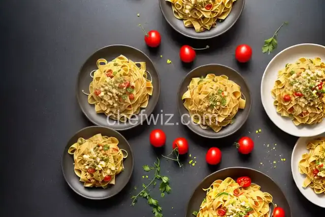 Tagliatelle with Corn and Cherry Tomatoes