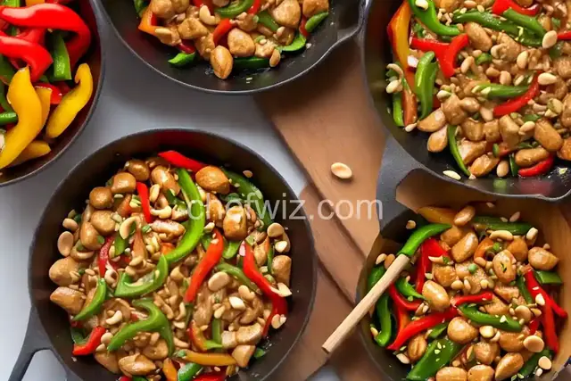 Takeout-Style Kung Pao Chicken (Diced Chicken With Peppers and Peanuts) Recipe