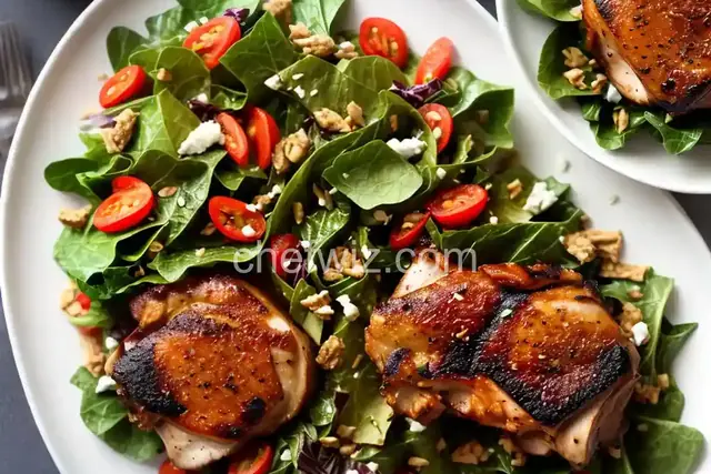 Tamarind Chicken Thighs With Collard Greens Salad