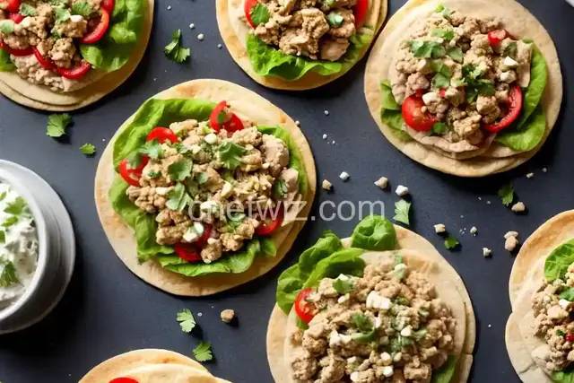 Tangy Ground Chicken Pita Sandwiches