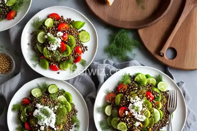 Tangy Lentil Salad with Dill & Pepperoncini