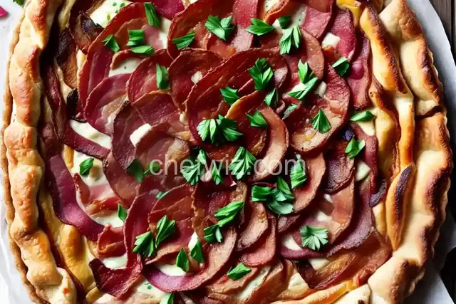Tarte Flambé (Alsatian Bacon and Onion Tart)