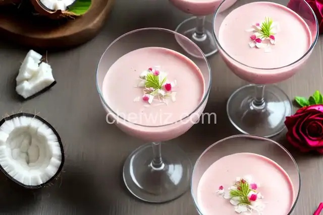 Tender Coconut and Rose Milkshake