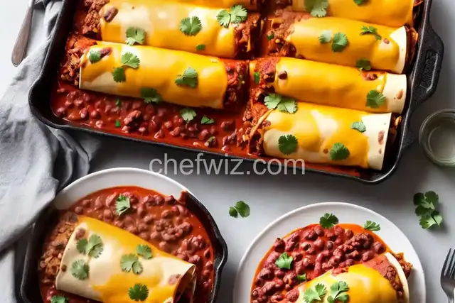 Tex-Mex Beef and Cheese Enchiladas