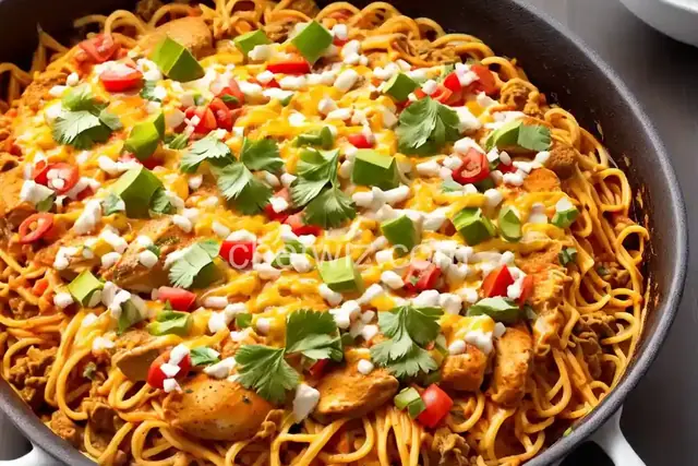 Tex-Mex Chicken Spaghetti