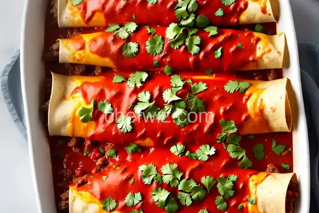 Tex-Mex-Style Beef Enchiladas