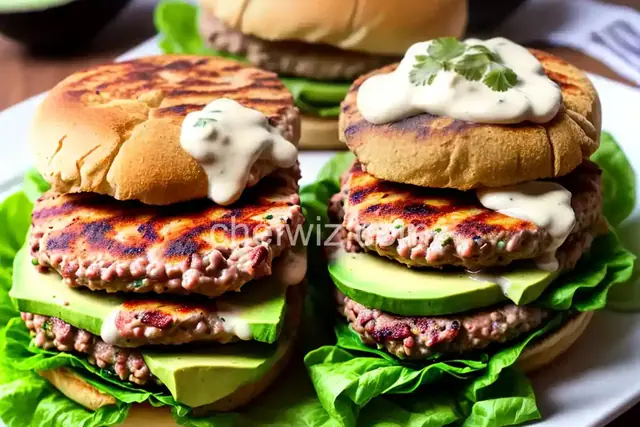 Tex-Mex Turkey Burgers with Avocado Mayonnaise