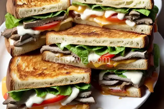 Texas Toast Philly Cheese Steak Sandwich