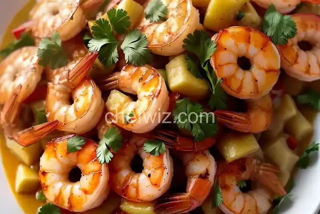 Thai Banana Salsa with King Prawns