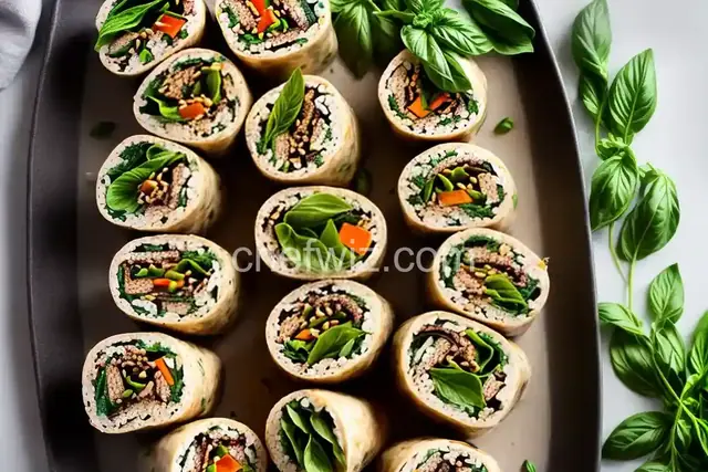 Thai Basil Rolls with Hoisin-Peanut Sauce