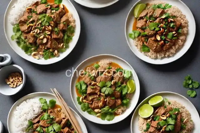 Thai Pork with Peanut Sauce