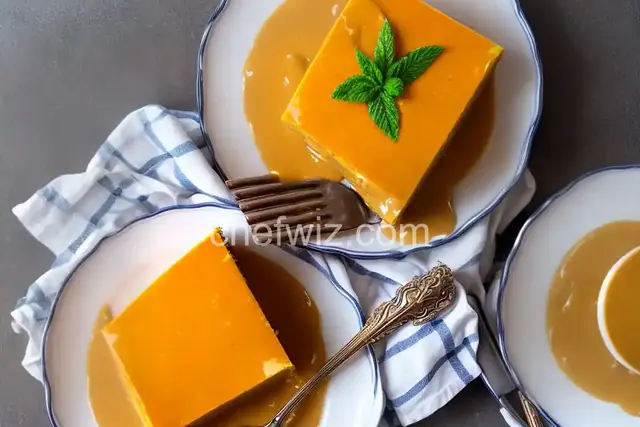 Thai Tea Cake with Condensed Milk Custard Sauce Recipe