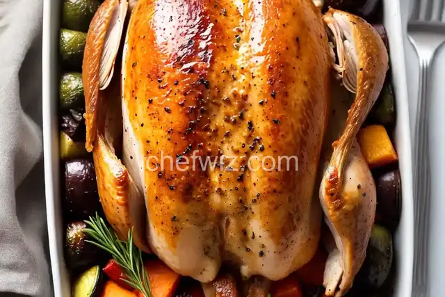 Thanksgiving Chicken Over Roasted Vegetables