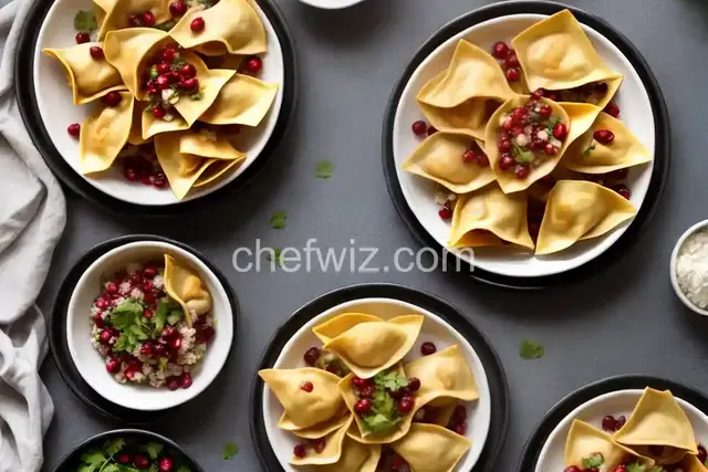 Thanksgiving Leftover Wontons with Cranberry Salsa
